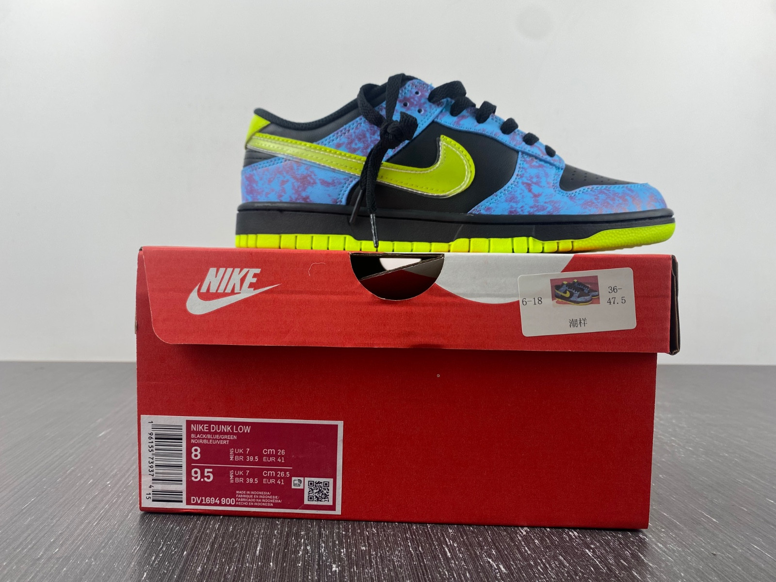 nike dunk low gs "acid wash" dv1694-900