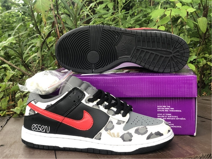 nike sb dunk low grey black university red cu1727-006