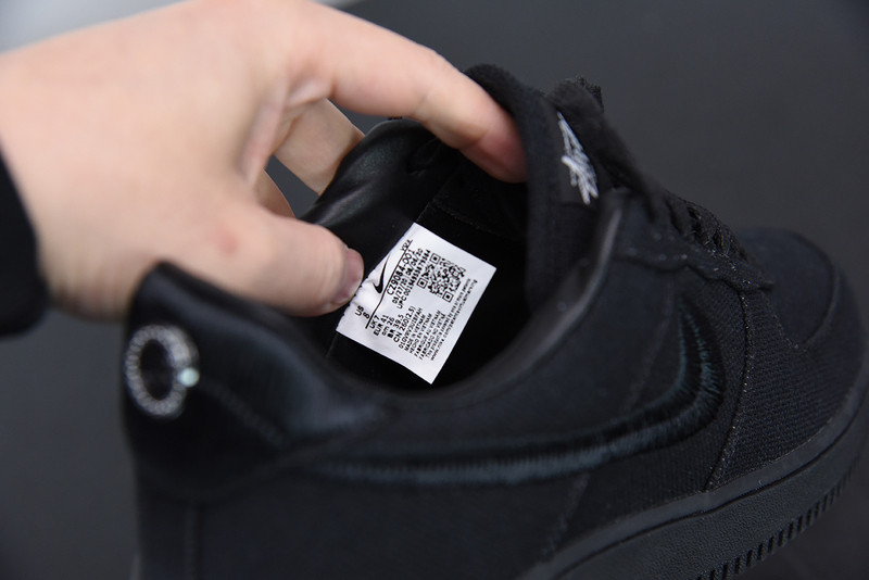 stussy x nike air force 1 low black cz9084-001