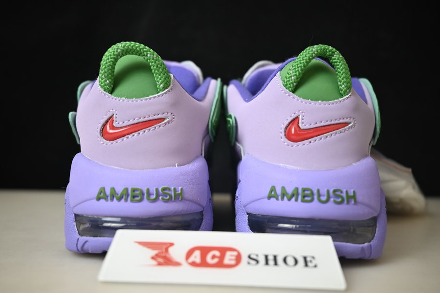 ambush x nike air more uptempo low lilac fb1299-500