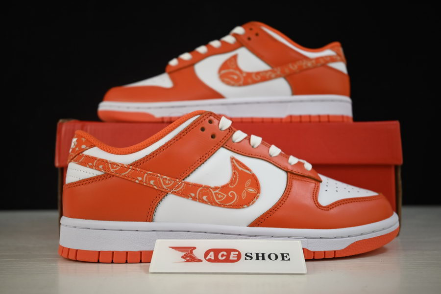nike dunk low “orangre paisley” dh4401-103
