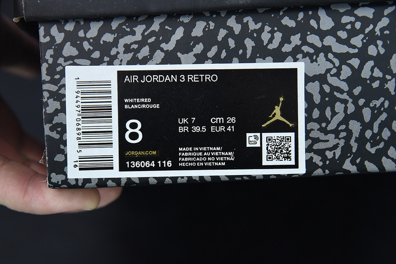 air jordan 3 retro "hall of fame" 136064-116