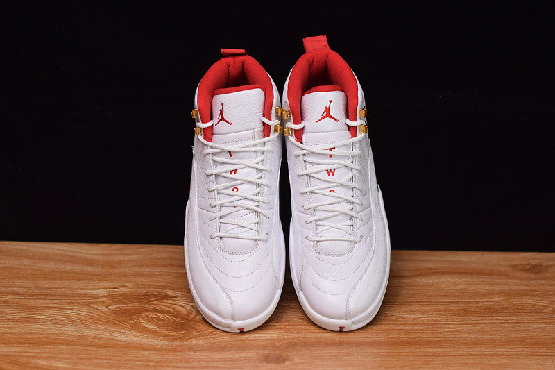air jordan 12 fiba white university red 130690-107