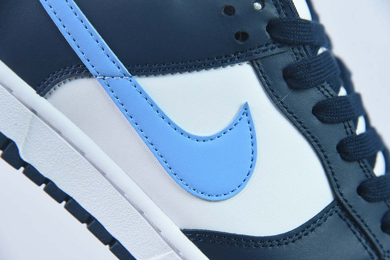 nike dunk low white navy university blue fn7800-400
