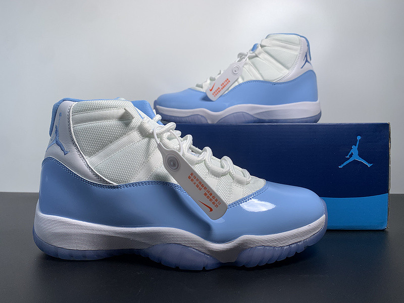 air jordan 11 “unc” white/university blue ct8012-141