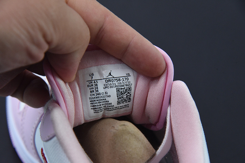 nike air jordan 1 low white pink purple valentines day dr0758-170