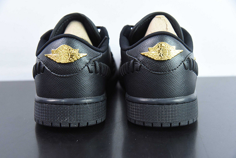 air jordan 1 low method of make “black/metallic gold” fn5032-007