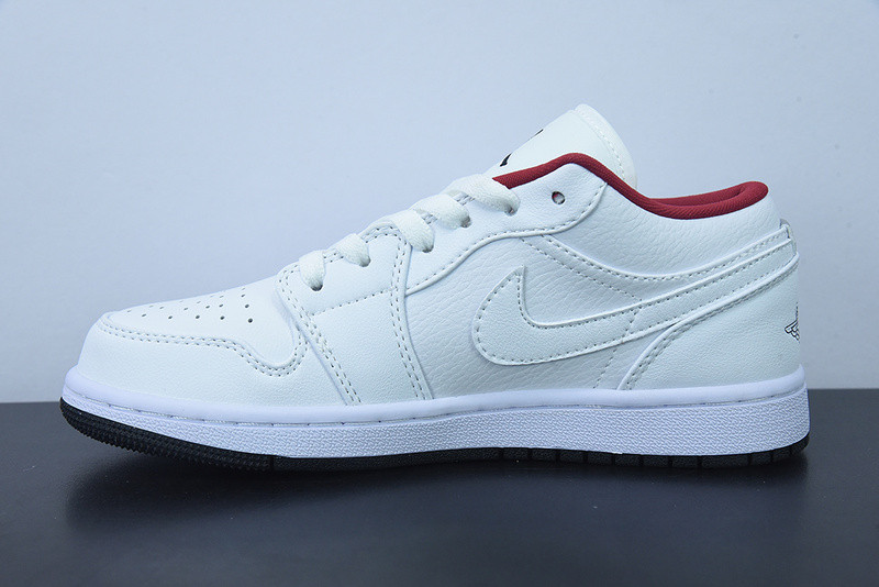 air jordan 1 low gs "white/red" 553560-164