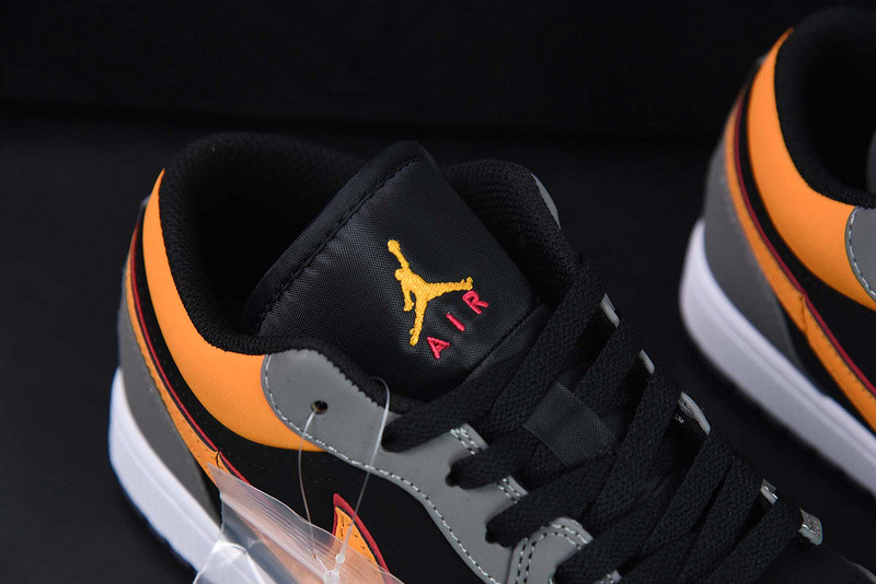 air jordan 1 low light graphite vivid orange fn7308-008