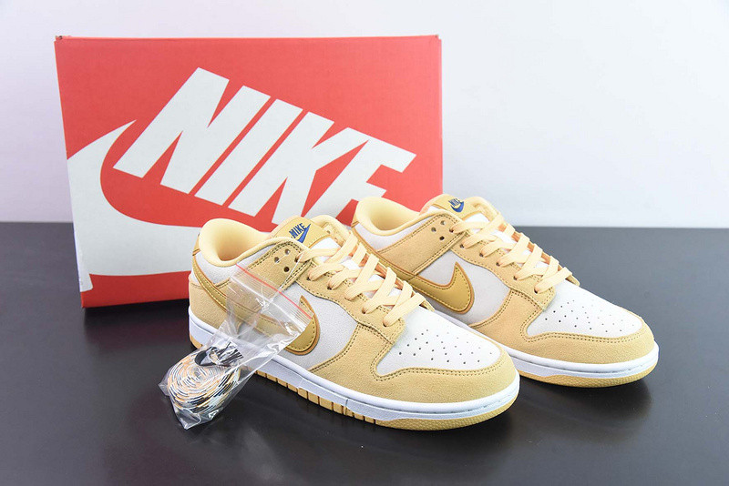 nike dunk low gold suede dv7411-200