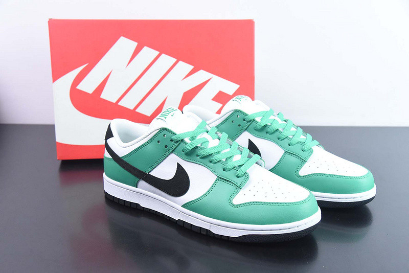 nike dunk low white green black fn3612-300