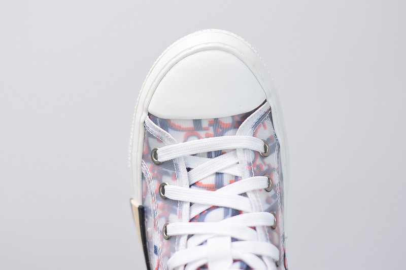 dio* b23 high-top sneaker in blue & red oblique