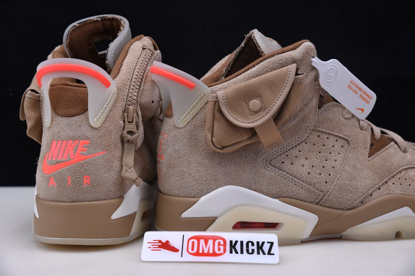 travis scott x air jordan 6 “british khaki ” dh0690-200