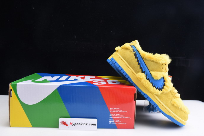 grateful dead x nike sb dunk low “yellow bear” cj5378-700