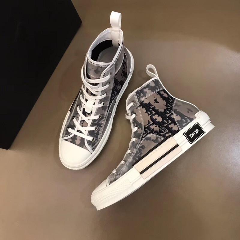 dio* b23 flowers technical canvas high-top sneaker